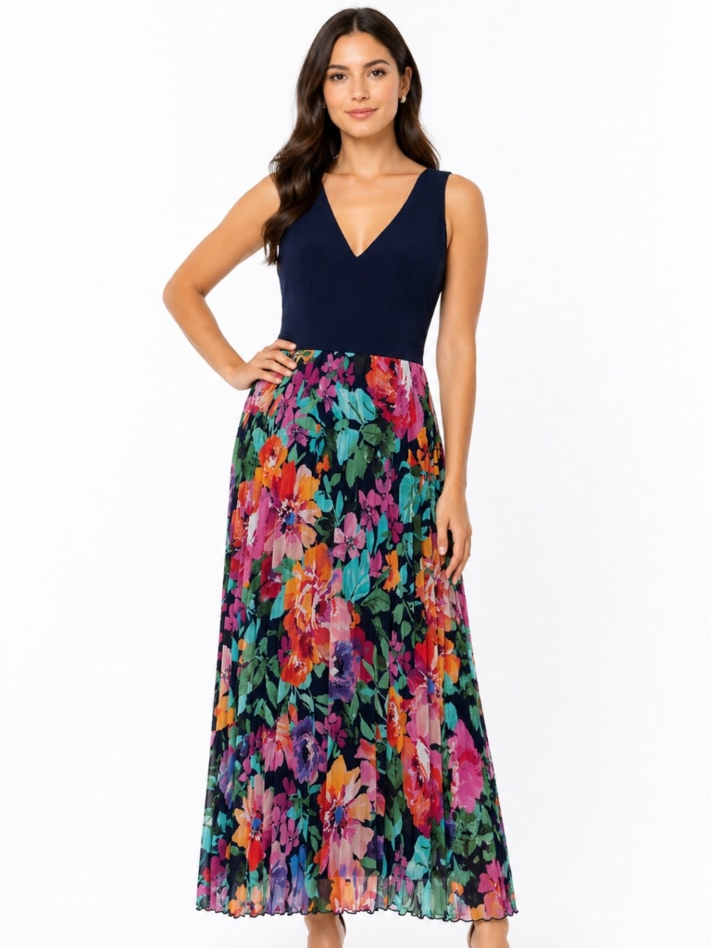 Xscape. Sleeveless Floral Maxi Dress
